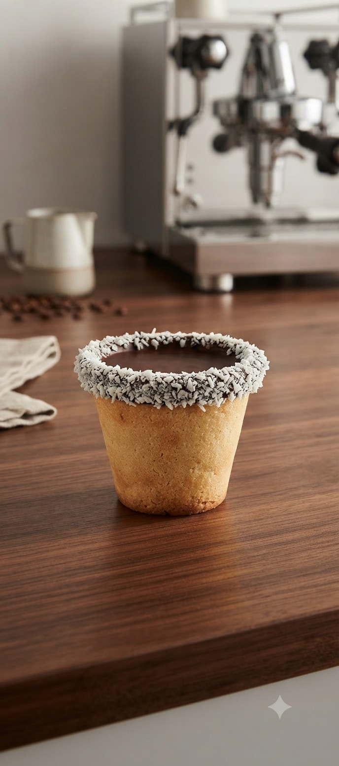 Taza Comestible con Chocolate Blanco 6AM