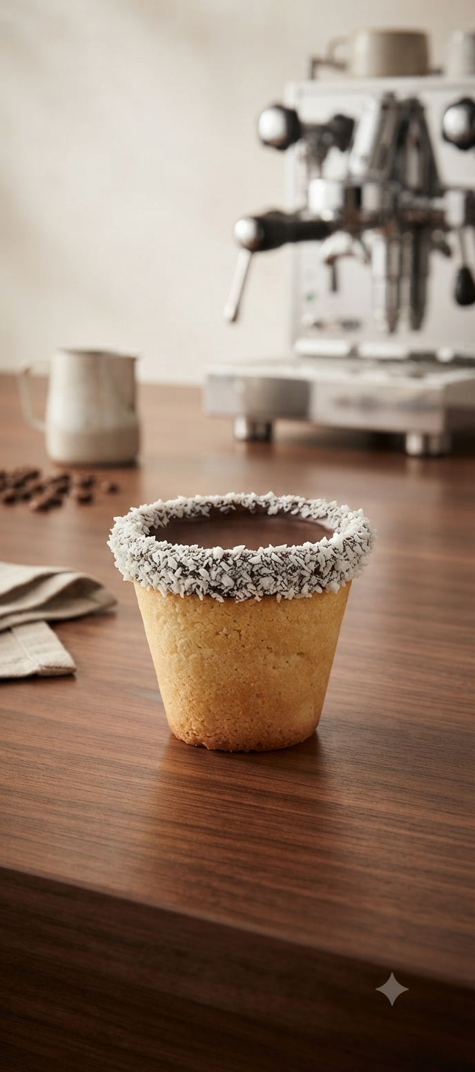 Taza Comestible con Chocolate Blanco 6AM
